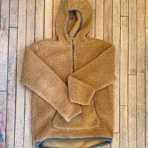 Cozy Tan Sherpa Hoodie Sweater
